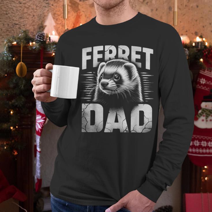 Vintage Ferret Dad Ultimate Pet Lover Ferret Owner Men Long Sleeve T-Shirt