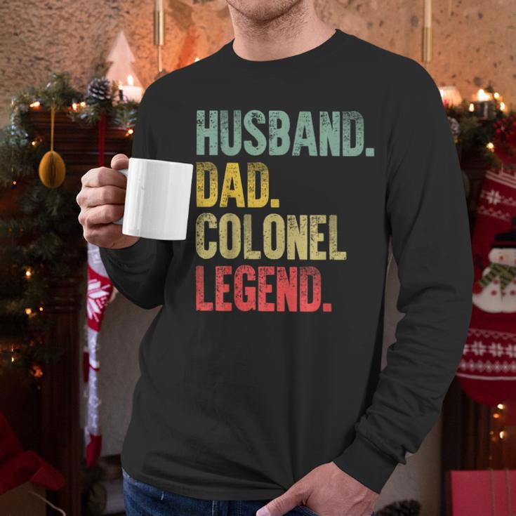 Vintage Husband Dad Colonel Legend Retro T-Shirt Men Long Sleeve T-Shirt Vintage Husband Dad Colonel Legend Retro T-Shirt Men Long Sleeve T-Shirt