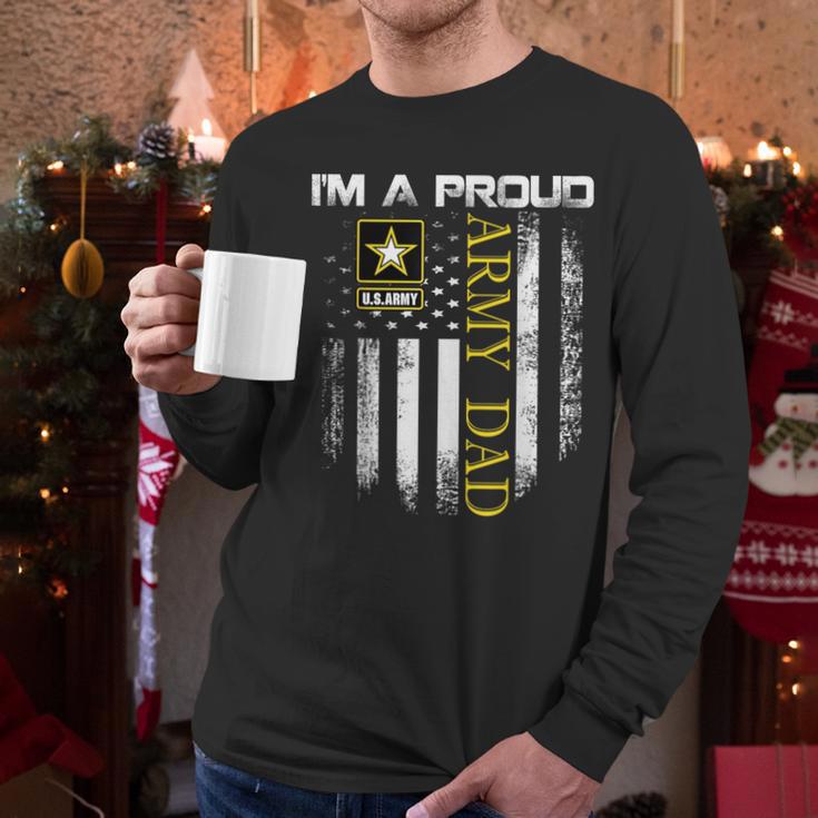Vintage I'm A Proud Army Dad With American Flag Men Long Sleeve T-Shirt Vintage I'm A Proud Army Dad With American Flag Men Long Sleeve T-Shirt