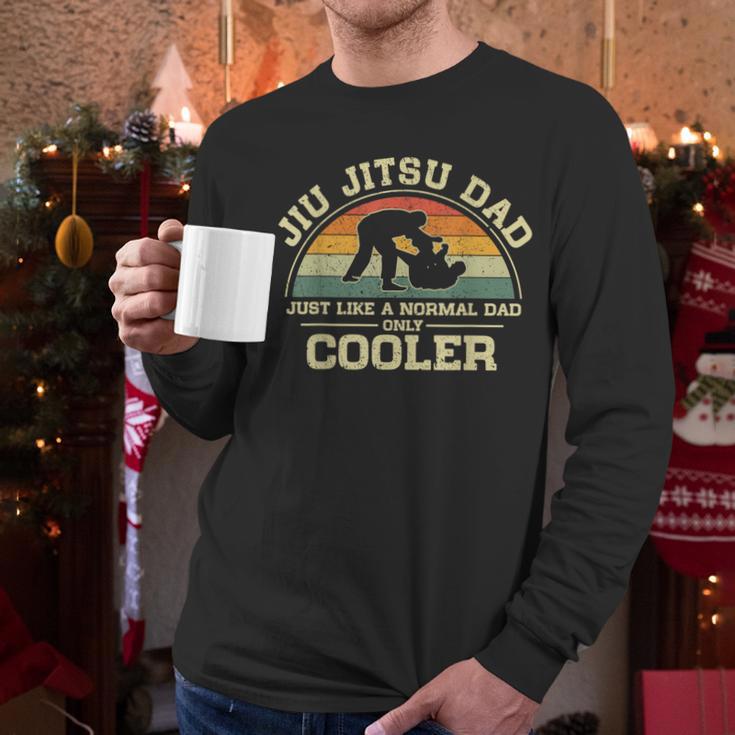 Vintage Jiu Jitsu Dad Just Like A Normal Dad Only Cooler Men Long Sleeve T-Shirt