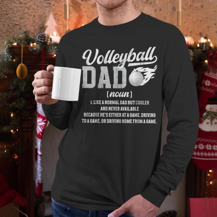 Volleyball Dad Definition Dad Of A Volleyball Player Father Men Long Sleeve T-Shirt