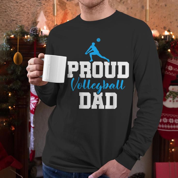 Volleyball Player Team Dad Father Proud Volleyball Dad Men Long Sleeve T-Shirt
