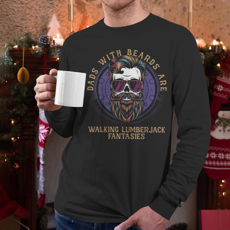 Walking Lumberjack Fantasies Dads With Beards Fantasy Art Men Long Sleeve T-Shirt
