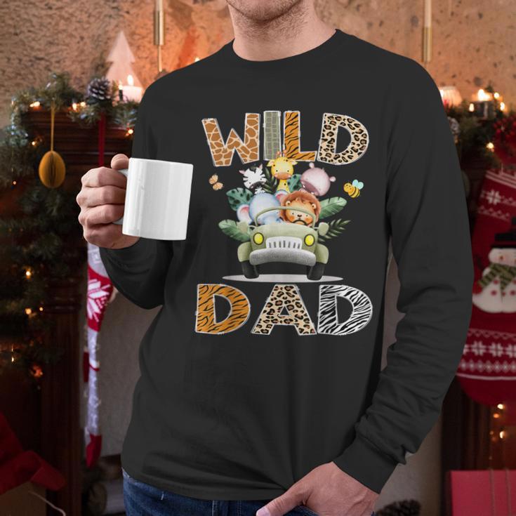 Wild Dad 1St Birthday Safari Jungle Animal Truck Men Long Sleeve T-Shirt
