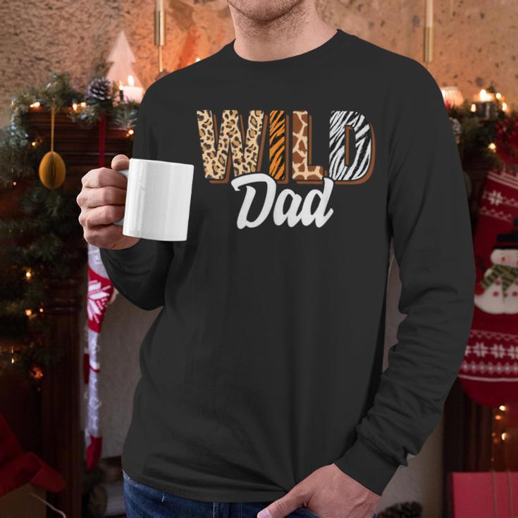 Wild Dad Zoo Born Two Be Wild B-Day Safari Jungle Animal Men Long Sleeve T-Shirt