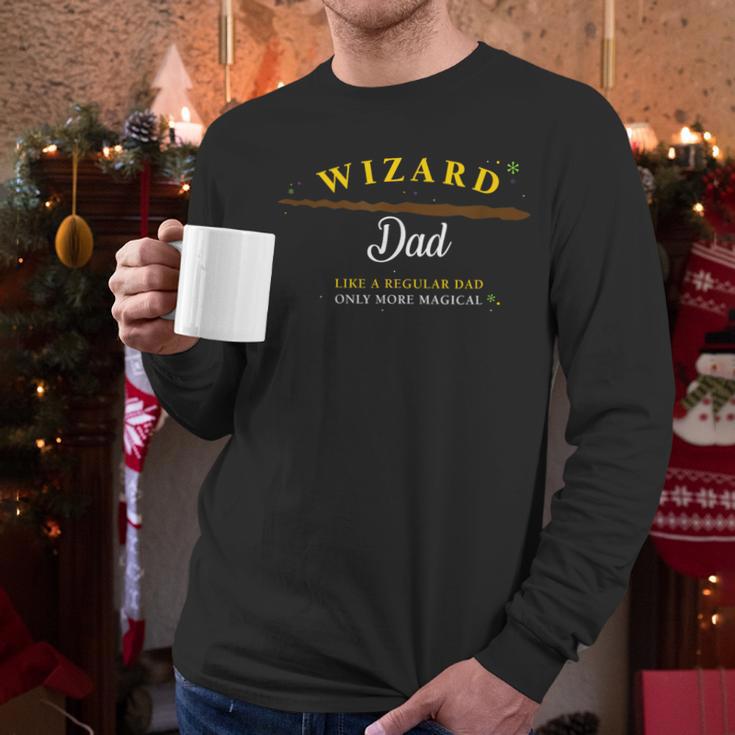 Wizard Dad Shirt Cute Magical Men Long Sleeve T-Shirt