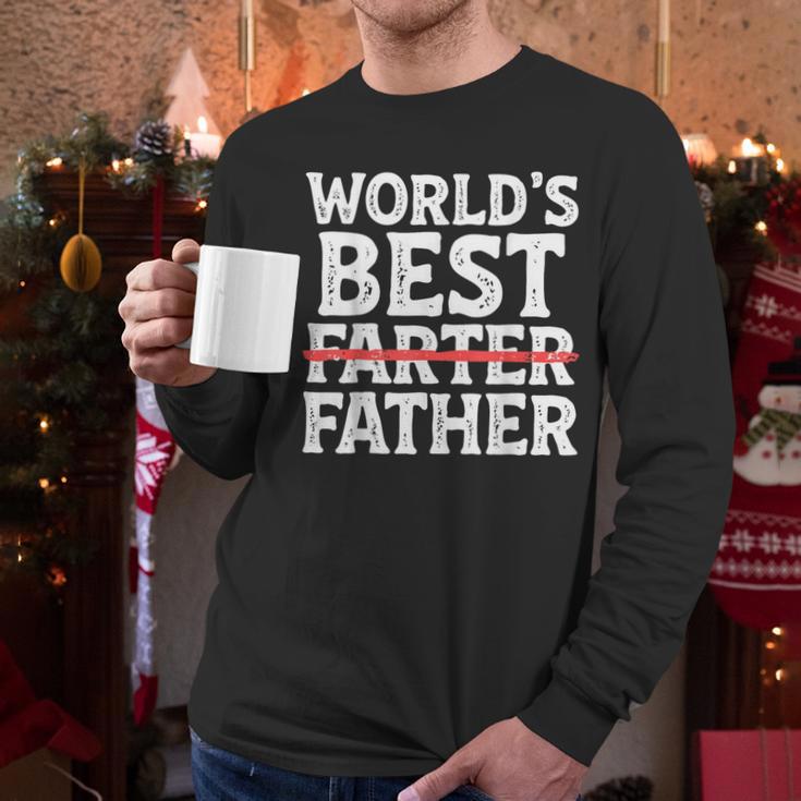 World's Best Father Farter Dad Daddy Papa Joke Men Long Sleeve T-Shirt
