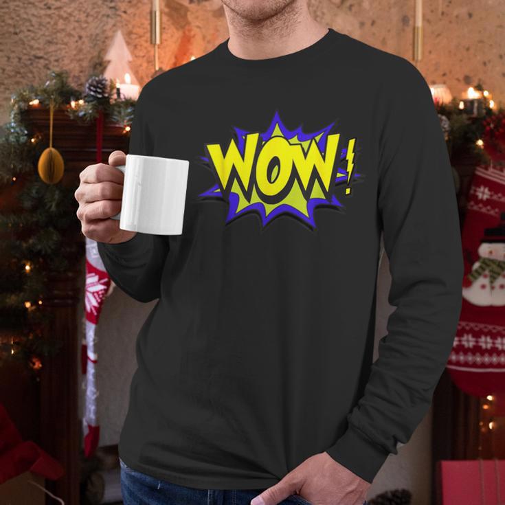 WowShirt WOW Dad Mom Men Women Boys Girls Tee Men Long Sleeve T-Shirt