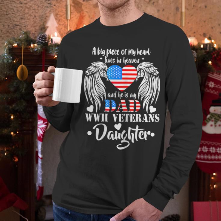 WWII Veterans Daughter Dad Remembrance Veteran Day Men Long Sleeve T-Shirt WWII Veterans Daughter Dad Remembrance Veteran Day Men Long Sleeve T-Shirt