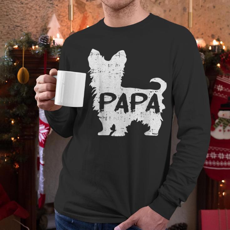 Yorkshire Terrier Papa Dog Puppy Doggie Pet Lover Yorkie Dad Men Long Sleeve T-Shirt Yorkshire Terrier Papa Dog Puppy Doggie Pet Lover Yorkie Dad Men Long Sleeve T-Shirt