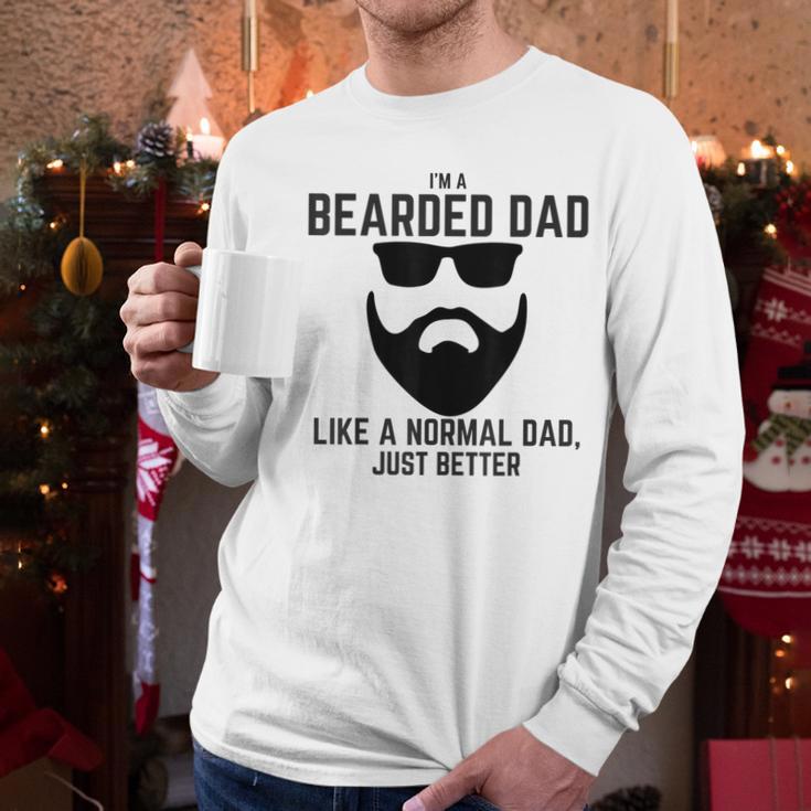 Bearded Dad Beard Humor Superhero Men Long Sleeve T-Shirt Bearded Dad Beard Humor Superhero Men Long Sleeve T-Shirt