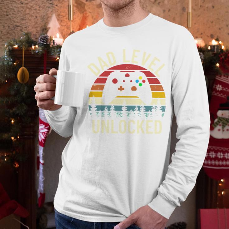 Cute Vintage Dad Level Unlocked Funny Gamer New Daddy Father Men Long Sleeve T-Shirt Cute Vintage Dad Level Unlocked Funny Gamer New Daddy Father Men Long Sleeve T-Shirt