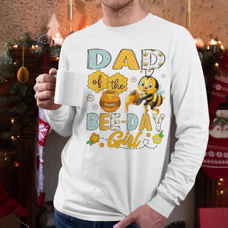 Dad Of The Bee-Day Girl Bee Birthday Party Men Long Sleeve T-Shirt
