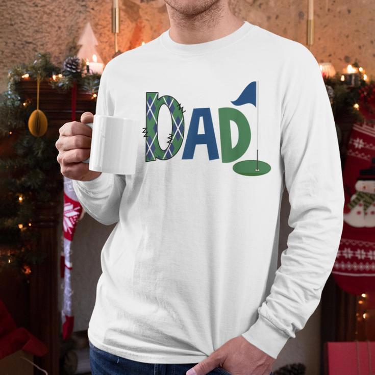 Dad Of The Birthday Boy Hole In One Golf Sport Matching Men Long Sleeve T-Shirt