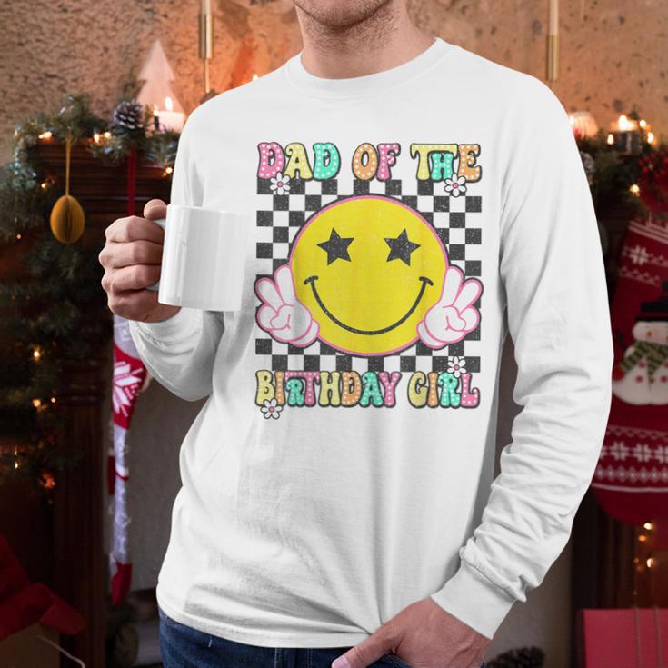 Dad Of The Birthday Girl Retro Family Matching Party Bday Men Long Sleeve T-Shirt