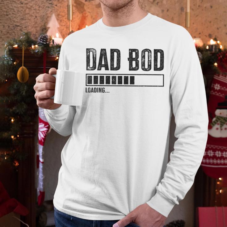 Dad BOD Loading 2024 Dad Fathers Day Baby Announcement Men Long Sleeve T-Shirt