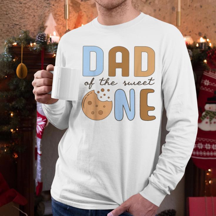 Dad Of The Sweet One Cookies And Milk 1st Birthday Party Men Long Sleeve T-Shirt