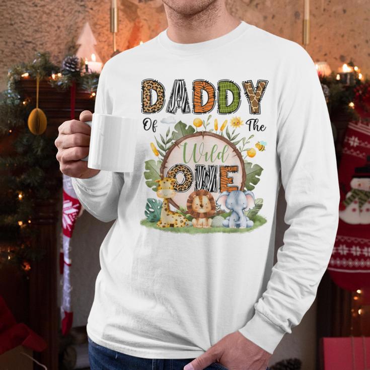 Daddy Of The Wild One 1St Birthday Boy Safari Jungle Men Long Sleeve T-Shirt