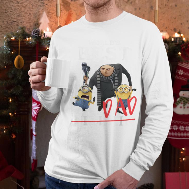 Despicable Me Minions Father's Day World's Best Dad Villain Men Long Sleeve T-Shirt Despicable Me Minions Father's Day World's Best Dad Villain Men Long Sleeve T-Shirt