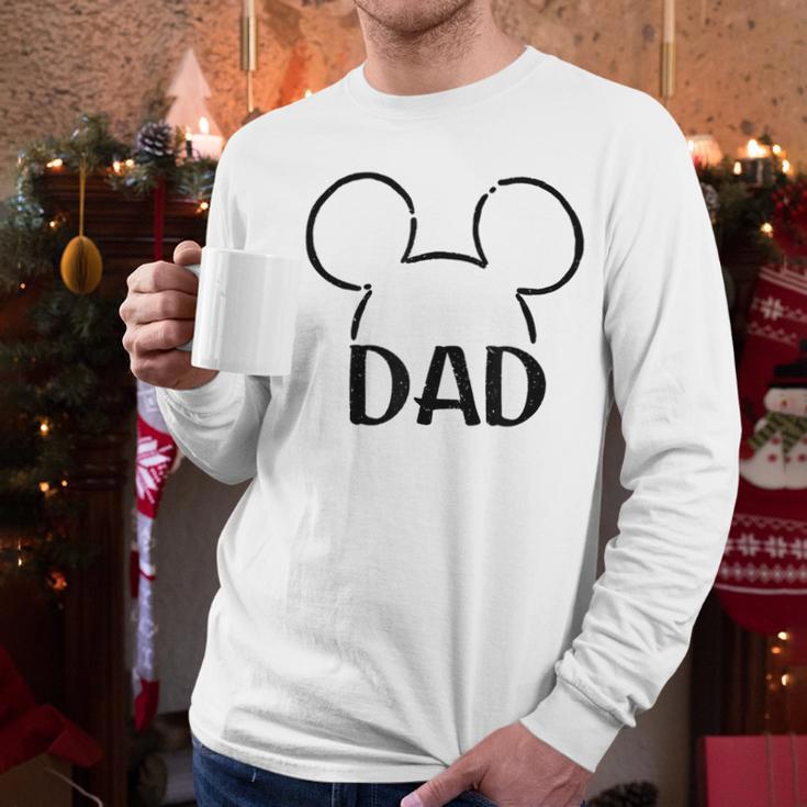 Disney Mickey And Friends Dad Mickey Ears Outline Logo Men Long Sleeve T-Shirt