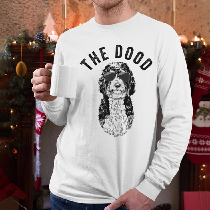 The Dood Bernedoodle Mom Doodle Dog Dad Men Long Sleeve T-Shirt
