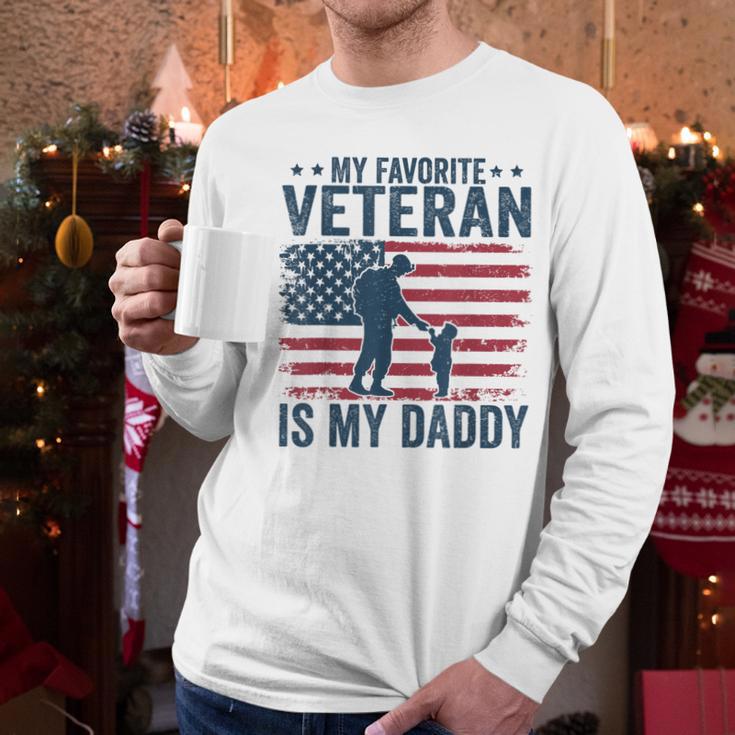 Father Veterans Day My Favorite Veteran Is My Daddy For Kids Men Long Sleeve T-Shirt Father Veterans Day My Favorite Veteran Is My Daddy For Kids Men Long Sleeve T-Shirt