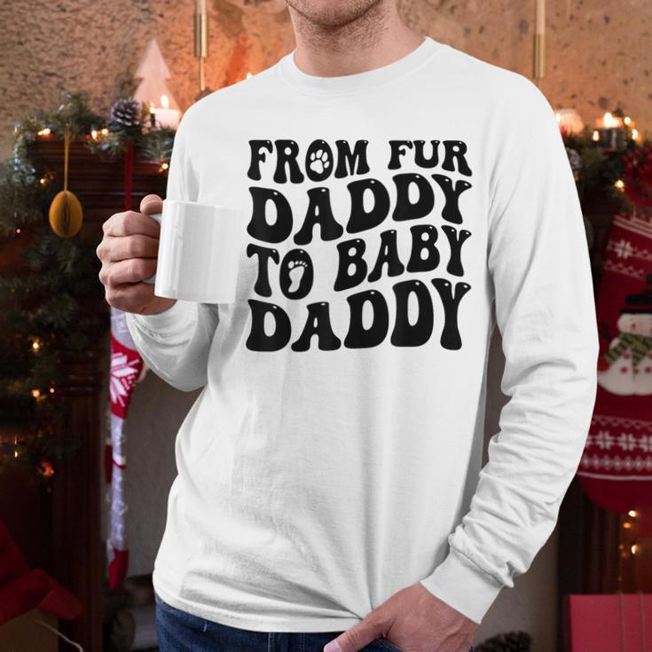 From Fur Daddy To Baby Daddy Dog Pregnancy Dad Men Men Long Sleeve T-Shirt