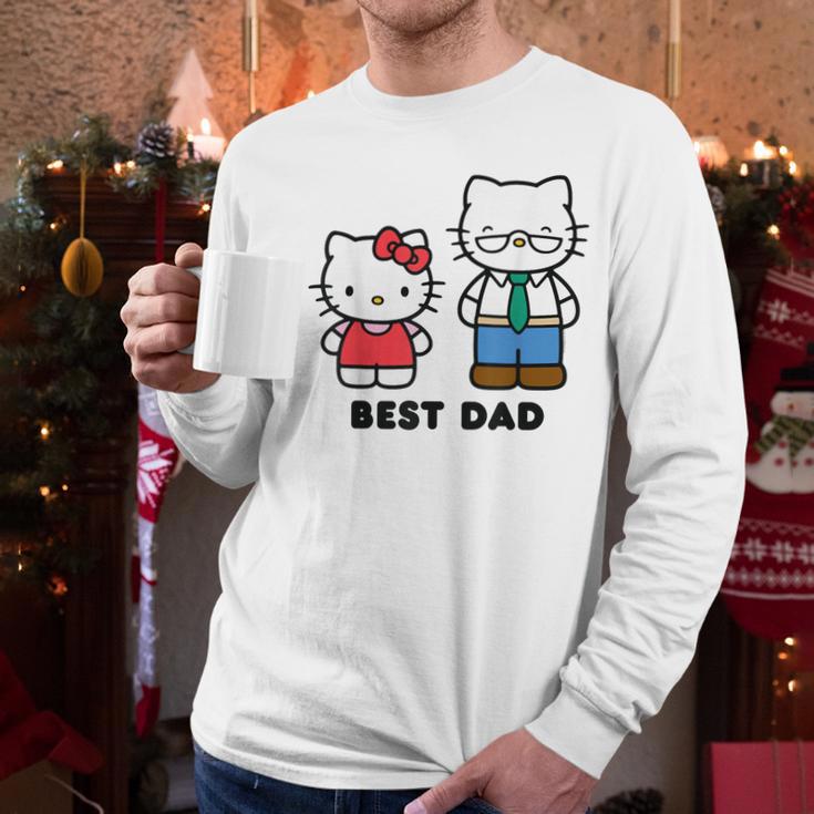 Hello Kitty Best Dad Fathers Day Small Men Long Sleeve T-Shirt