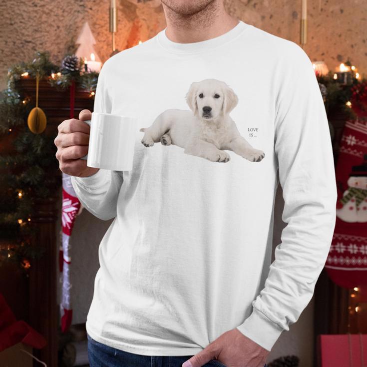 Labrador Retriever Shirt Yellow Love Lab Mom Dog Dad Men Long Sleeve T-Shirt