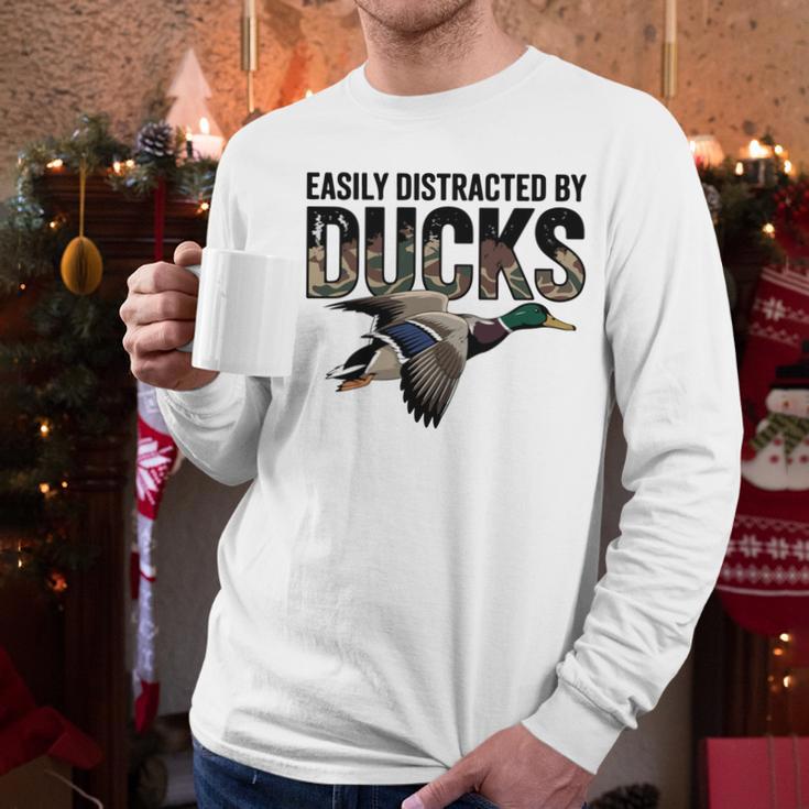 Mallard Duck Hunting Camo Easily Distracted Duck Dad Men Long Sleeve T-Shirt Mallard Duck Hunting Camo Easily Distracted Duck Dad Men Long Sleeve T-Shirt