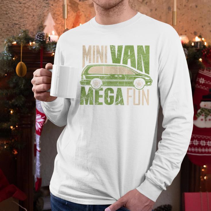 Mini Van Mega Fun Mom Dad T-Shirt Men Long Sleeve T-Shirt