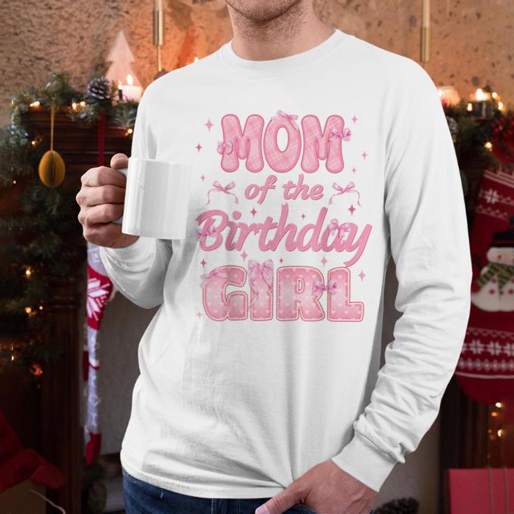 Mom And Dad Of The Birthday Girl Coquette Family Matching Men Long Sleeve T-Shirt