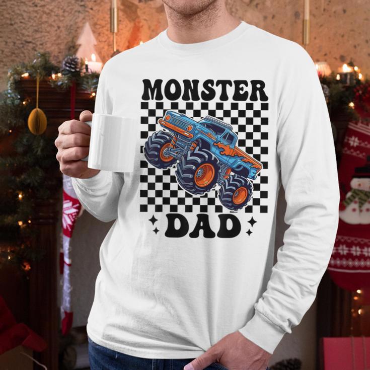 Monster Truck Dad Family Matching Monster Trucks Birthday Men Long Sleeve T-Shirt