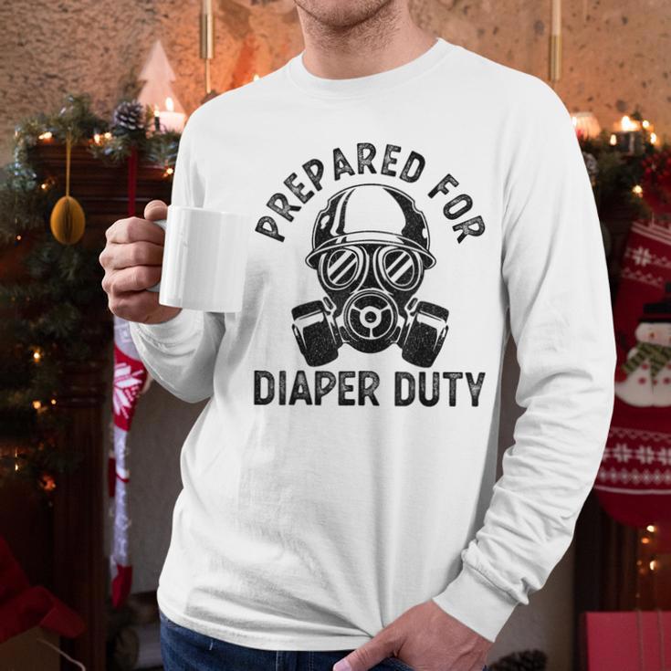 New Dad Prepared For Diaper Duty Men Long Sleeve T-Shirt New Dad Prepared For Diaper Duty Men Long Sleeve T-Shirt