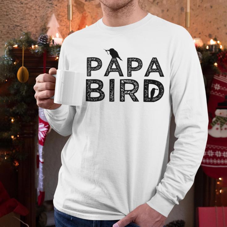 Papa Bird Father Day Dad Birds Quote Saying Men Long Sleeve T-Shirt Papa Bird Father Day Dad Birds Quote Saying Men Long Sleeve T-Shirt