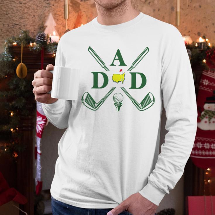 Par Dad Golf Matching Golfing Quote Party Pocket Men Long Sleeve T-Shirt