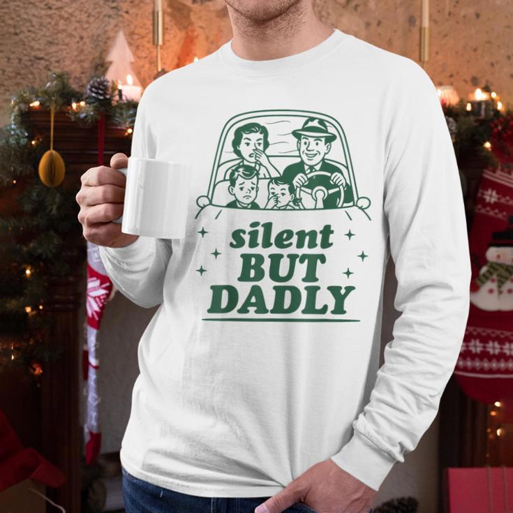 Silent But Dadly Father's Day Fart Dad Farting Vintage Men Long Sleeve T-Shirt Silent But Dadly Father's Day Fart Dad Farting Vintage Men Long Sleeve T-Shirt
