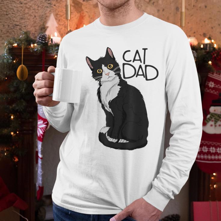 Tuxedo Cat Dad Cat Dad Tuxedo Cat Dad Men Long Sleeve T-Shirt