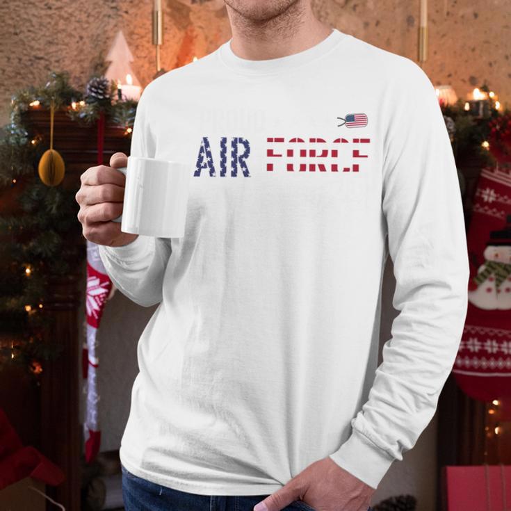 US Flag Proud Air Force Dad Men Long Sleeve T-Shirt