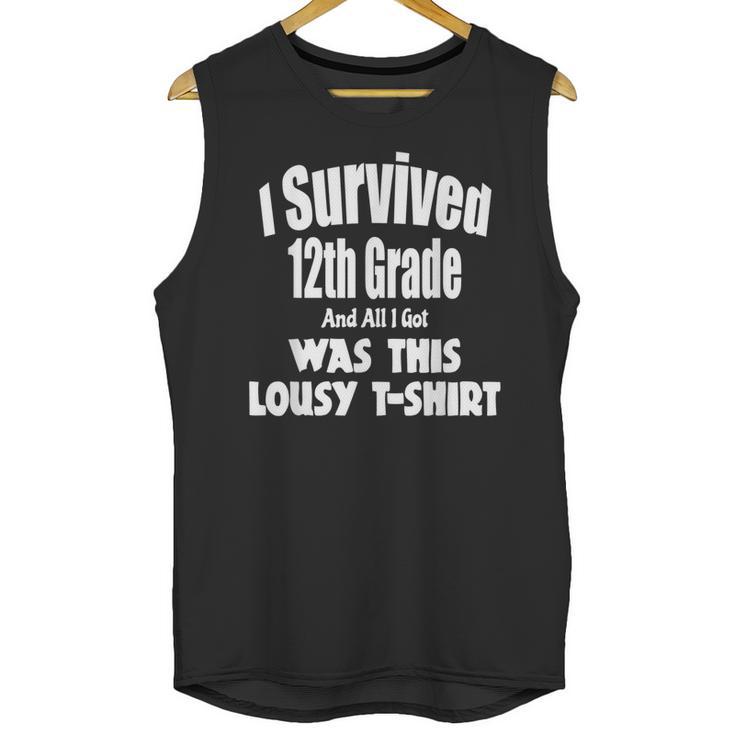12th Grade Graduation T Shirt Grad Graduate Education Unisex Tank Top