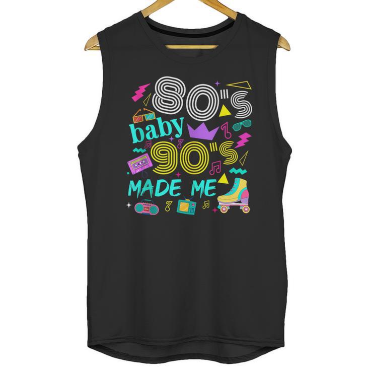 1980s 80's Baby 1990s 90's Made Me Birthday Nostalgia Vibes Unisex Tank Top