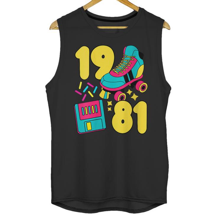 1981 Retro Raised In The 80s Old School Nostalgia Vibes Unisex Tank Top