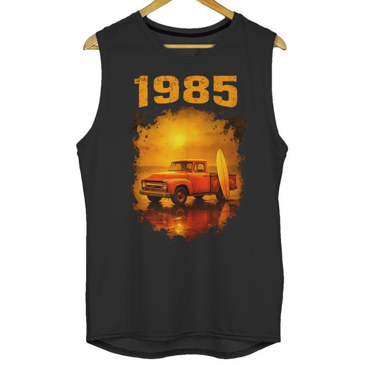 1985 Vintage Sunset Surf Truck Retro Beach Nostalgia Unisex Tank Top