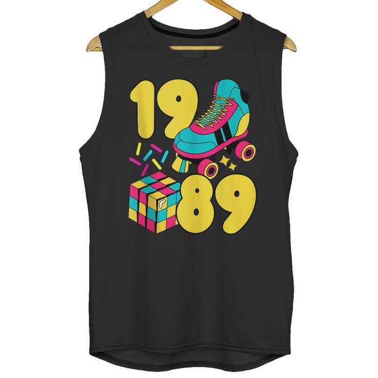 1989 Retro Raised In The 80s Old School Nostalgia Vibes Unisex Tank Top