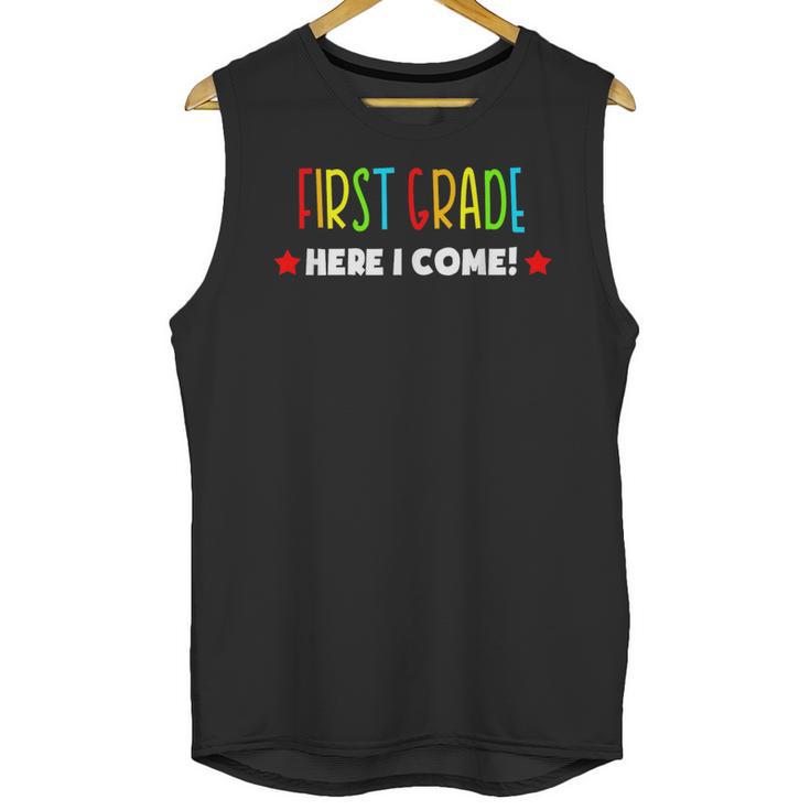 1st Grade Here I Come Kids Kindergarten Graduation Shirt Unisex Tank Top