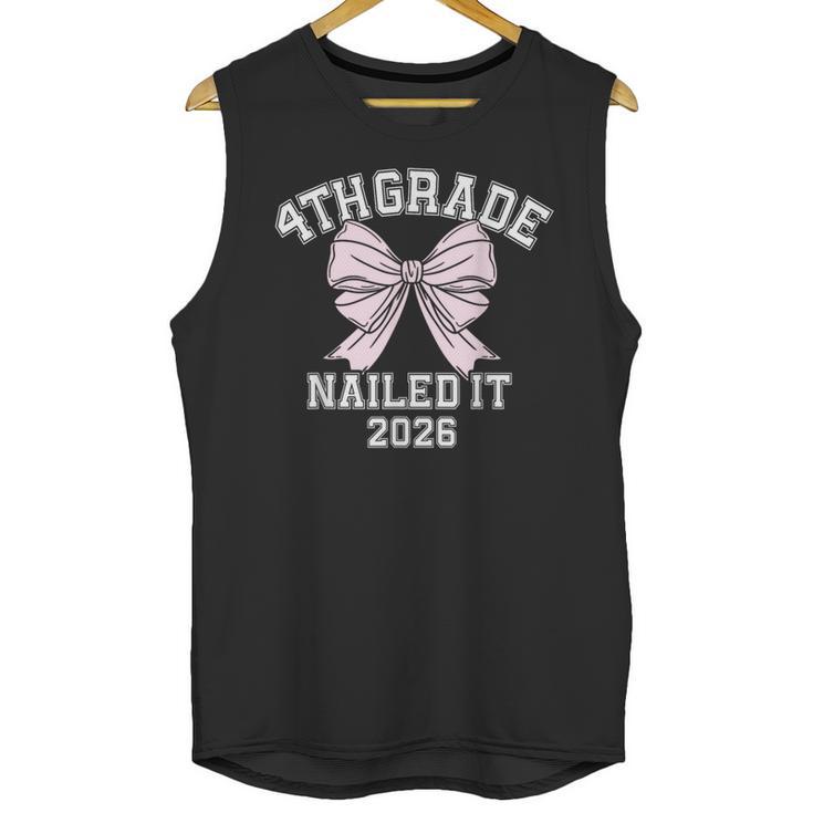 4th Grade Bow 2026 Fourth Grade Graduation Unisex Tank Top