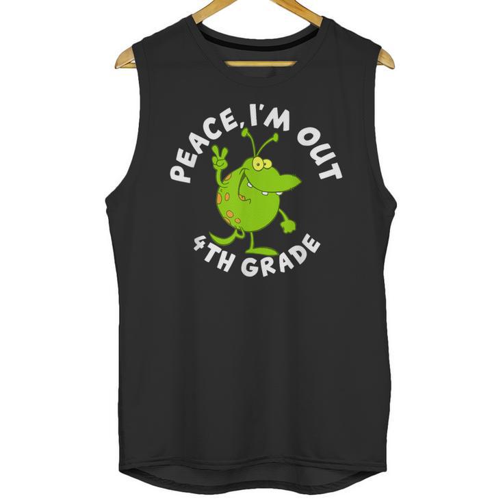 4th Grade Graduation Promotion Peace I'm Out Last Day Unisex Tank Top
