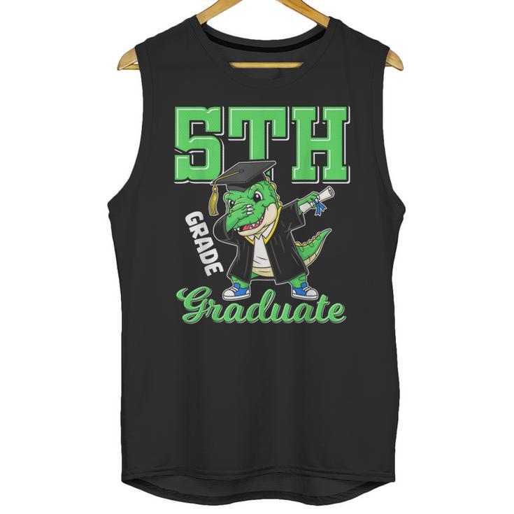 5th Grade Graduate Dinosaur Dab Graduation School Unisex Tank Top