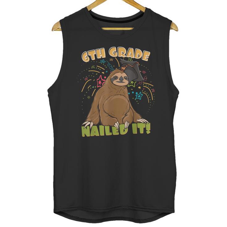 6th Grade Graduation Sloth Nailed It Class Of 2025 Unisex Tank Top