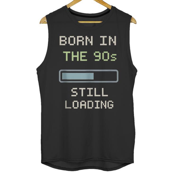 90s Baby Tired Millennial Burnout Nostalgia Parenting Unisex Tank Top